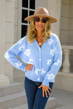 Load image into Gallery viewer, Floral Dropped Shoulder Button-Up Cardigan
