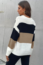 Load image into Gallery viewer, Longing For Fall Color Block Sweater
