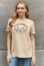 Load image into Gallery viewer, Simply Love WILD HORSES Graphic Cotton T-Shirt (2 Colors Available)

