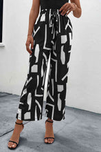 Load image into Gallery viewer, Printed Straight Leg Pants with Pockets
