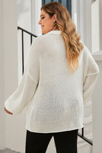 Load image into Gallery viewer, Plus Size Quarter-Button Collared Sweater

